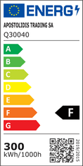 ACA Lightning LED vonkajšie reflektor Q 300W/230V/4000K/25320Lm/110°/IP66, čierny