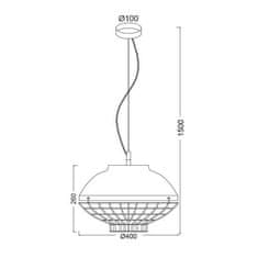 ACA Závesné svietidlo LETO max. 60W/E27/230V/IP20