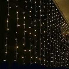 ACA Lightning LED vianočné záves, 2x2m, teplá biela, IP44, 360 LED