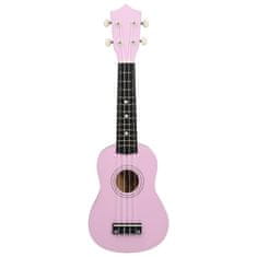 Vidaxl Sopránové ukulele s taškou pre deti ružové 21"