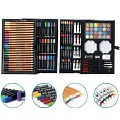 LIVEFY Art Kit sada pre maľovanie v kufríku pre deti 145ks, modrá