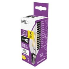 EMOS LED žiarovka Filament sviečka / E14 / 6 W (60 W) / 810 lm / neutrálna biela