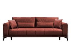 KONDELA Rozkladacia pohovka s úložným priestorom Grace Big Sofa - terakota