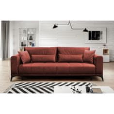 KONDELA Rozkladacia pohovka s úložným priestorom Grace Big Sofa - terakota