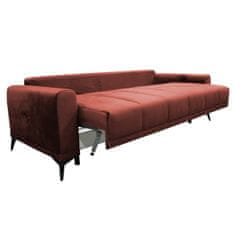 KONDELA Rozkladacia pohovka s úložným priestorom Grace Big Sofa - terakota