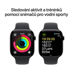 Apple Watch Series 10 GPS + Cellular 42mm Jet Black Aluminium Case Black Sport B. M/L (MWX73QC/A)