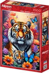 Alipson Puzzle Materská láska: Tigre 1000 dielikov