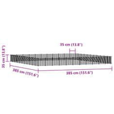 Vidaxl 44-panelová klietka pre domáce zvieratá čierna 35x35 cm oceľ