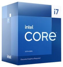 Intel Core i7-13700F / Raptor Lake / LGA1700 / max. 5,2 GHz / 16C/24T / 30MB / 65W TDP / bez VGA / BOX