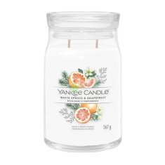 Yankee Candle White Spruce & Grapefruit sviečka 567g / 2 knôty (Signature tumbler veľký)