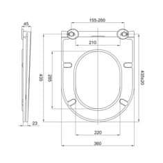 Mereo WC sedátko Slim-duroplast, Soft-Close, celonerez. pánty - Easy Lock, biele M-CSS113S - Mereo