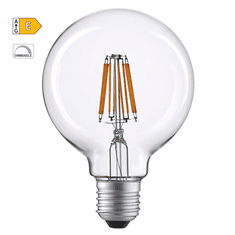 Diolamp LED Globe Filament žiarovka číra G125 10W/230V/E27/4000K/1260Lm/360°/Dim