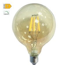 Diolamp LED Globe Filament žiarovka G125 Amber 10W/230V/E27/2700K/1160Lm/360°/Dim