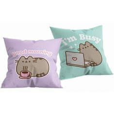 Halantex Obojstranný vankúš mačička Pusheen - Good morning