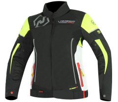 NAZRAN Dámská bunda na moto California 2.0 black/fluo/white Tech-air compatible vel. S