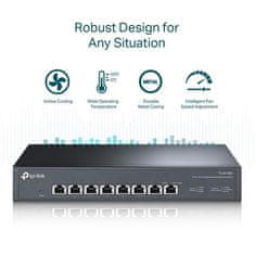 TP-LINK switch 8-Port 10G Multi-GbE, 8× 10G RJ45, 1U 13 Rack-mountable Steel Case