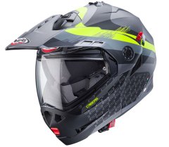 Caberg Helma na moto Tourmax X Sarabe matt gun metal/black/yellow fluo vel.L