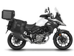 SHAD Kompletná sada sedlových brašní TERRA TR40 adventure a hliníkového kufra SHAD TERRA BLACK 55L, vrátane montážnej sady SHAD SUZUKI DL 650 V-Strom