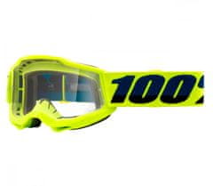 100% okuliare Accuri2 yellow fluo junior goggle clear lens