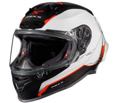 Nexx Helma na moto X.R3R CARBON white/red vel. M