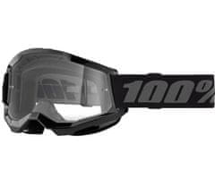 100% strata2 black goggle clear lens