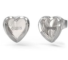 Guess Krásne oceľové náušnice Srdiečka Mon Amour JUBE04612JWRHT/U