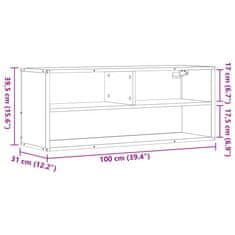 Vidaxl TV skrinka dub sonoma 100x31x39,5 cm kompozitné drevo a kov