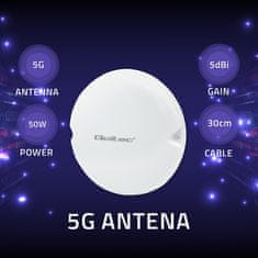 Qoltec Stropná anténa 5G LTE | 5dBi | 50W | Indoor