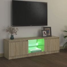 Vidaxl TV skrinka s LED svetlami dub sonoma 120x30x35,5 cm