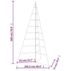 Vidaxl Kovový vianočný dekoratívny stromček čierny 180 cm