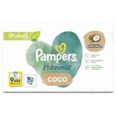 Pampers Obrúsky vlhčené Harmónia Coconut Plastic Free 9x44 ks