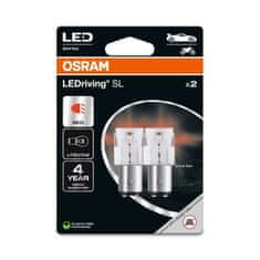 Osram LED 12V 21/5W BAY15d červená blistr 2 ks