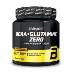 BioTech BCAA + Glutamine Zero 480 g oranžová