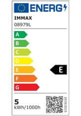 Immax LED stolná lampička FALCON s RGB podsvietením/ 7W/ 350lm/ 5V/2A/ budík/ biela