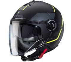 Helma na moto Riviera V4X Geo matt black/yellow fluo/anthracite vel. XS