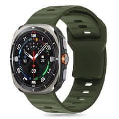 Tech-protect Silicone Line remienok na Samsung Galaxy Watch Ultra 47mm, olive green