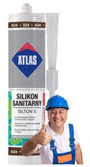 Atlas Sanitárny flexibilný silikón 280 ml tmavohnedý