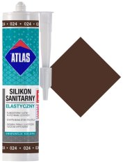 Atlas Sanitárny flexibilný silikón 280 ml tmavohnedý