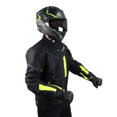 Cappa Racing Pánska moto bunda MONTE CARLO textilná čierna/fluo M