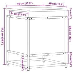 Vidaxl Úložný box s vekom čierny 40x40x51,5 cm kompozitné drevo