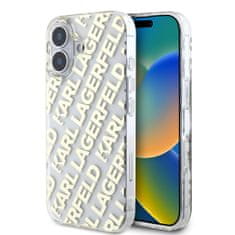 Karl Lagerfeld Zadný kryt IML Electroplated Repeated Logot pre iPhone 16 Gold