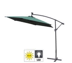 Aga Záhradný slnečník konzolový EXCLUSIV LED 300 cm Dark Green