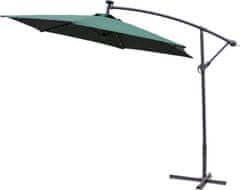 Aga Záhradný slnečník konzolový EXCLUSIV LED 300 cm Dark Green