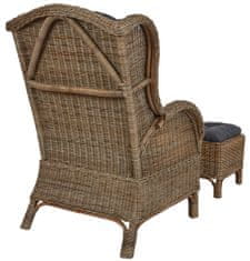 Linder Exclusiv LEX Ratanové kreslo CONSUL RATTAN Dark Grey