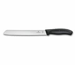 Victorinox 6.8633.21 SwissClassic, bread knife, wavy edge, 21 cm, black