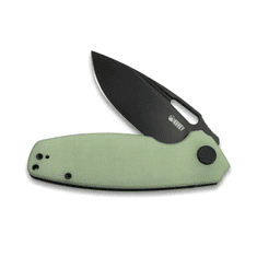 KUBEY KU322E Tityus Tan vreckový nôž 8,6 cm, Dark Stonewash, zelená Jade, G10, spona