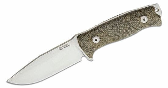 LionSteel M5 CVG nôž do prírody 11,5 cm, Satin, zelená, Micarta, puzdro Cordura