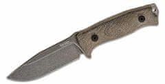 LionSteel M5B CVG nôž do prírody 11,5 cm, Blackwash, zelená, Micarta, puzdro Cordura