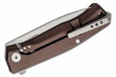 LionSteel MT01A ES Myto Earth Brown vreckový nôž 8,3 cm, Stonewash, hnedá, hliník