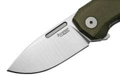 LionSteel NA01 CVG NANO vreckový nôž 6,5 cm, Satin, zelená, Micarta, oceľ